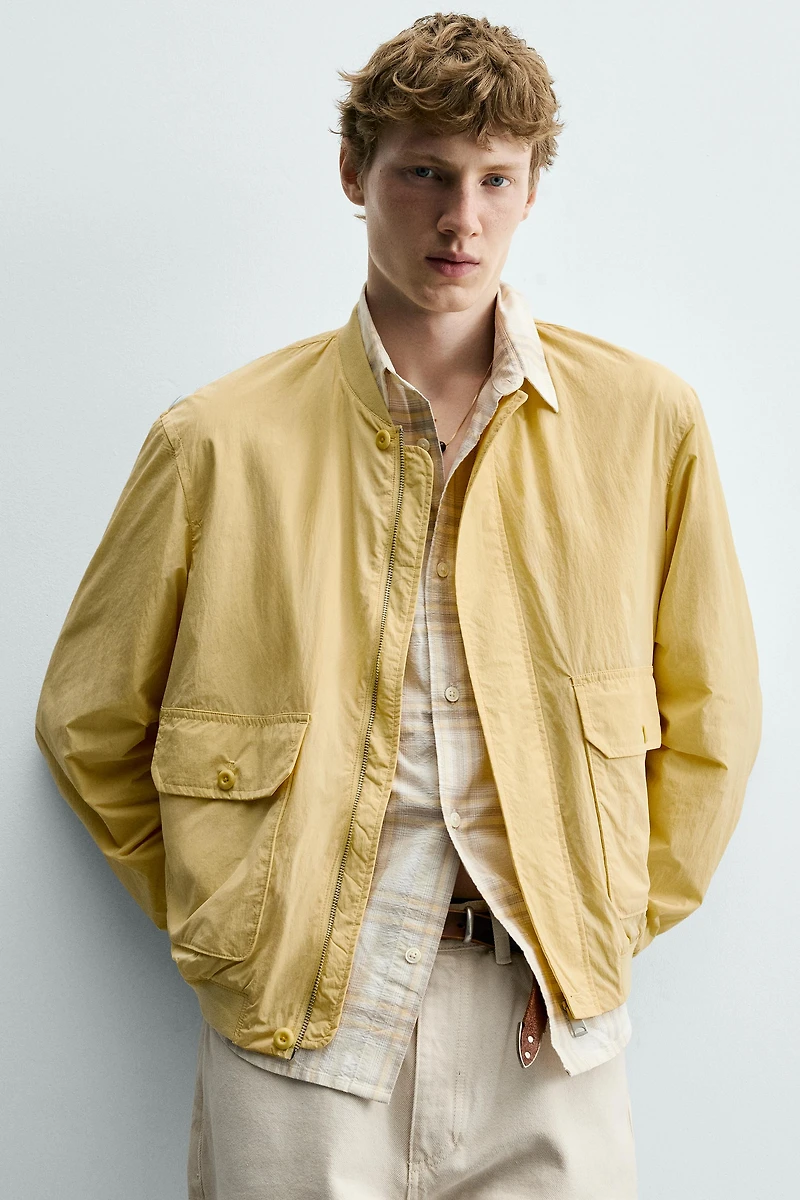 REGULAR FIT TECHNICAL BOMBER JACKET