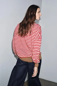 PULL 100 % LAINE À RAYURES