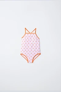 1-6 YEARS / PALM TREE PRINT SWIMSUIT