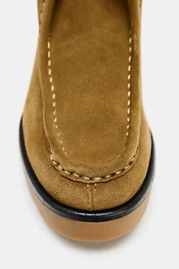 LACED HEELED ANKLE BOOTS