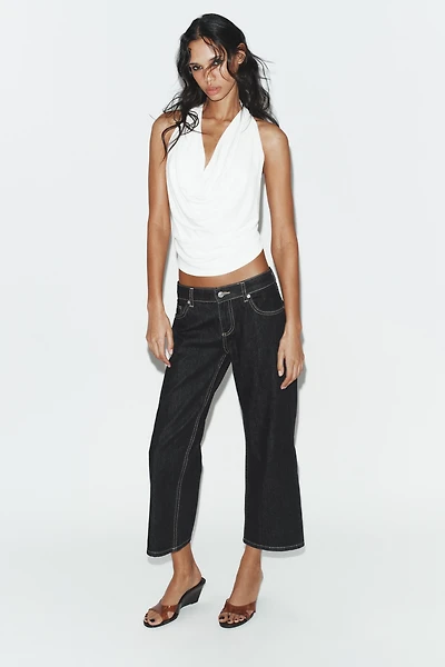 TOP HALTER DRAPÉ