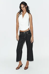TOP HALTER DRAPÉ
