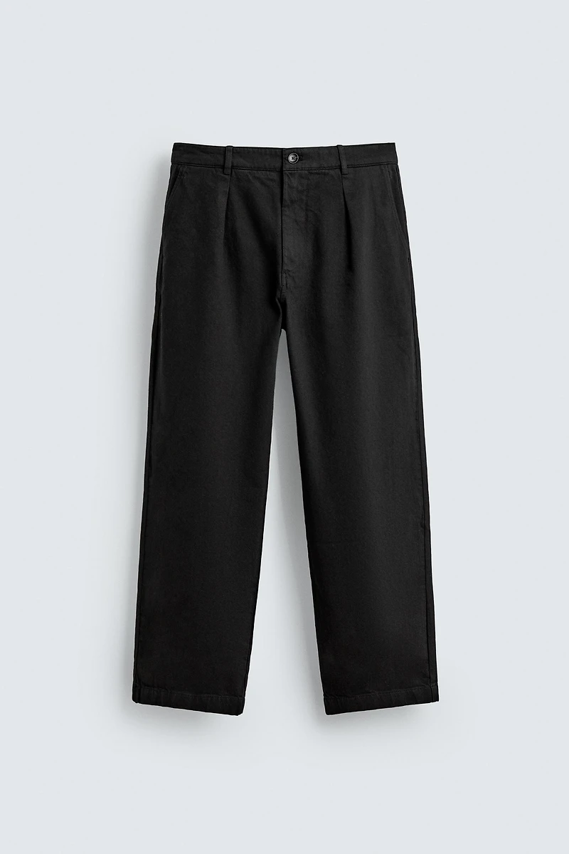 PANTALON PLIS COUPE DÉCONTRACTÉE