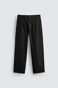 PANTALON PLIS COUPE DÉCONTRACTÉE