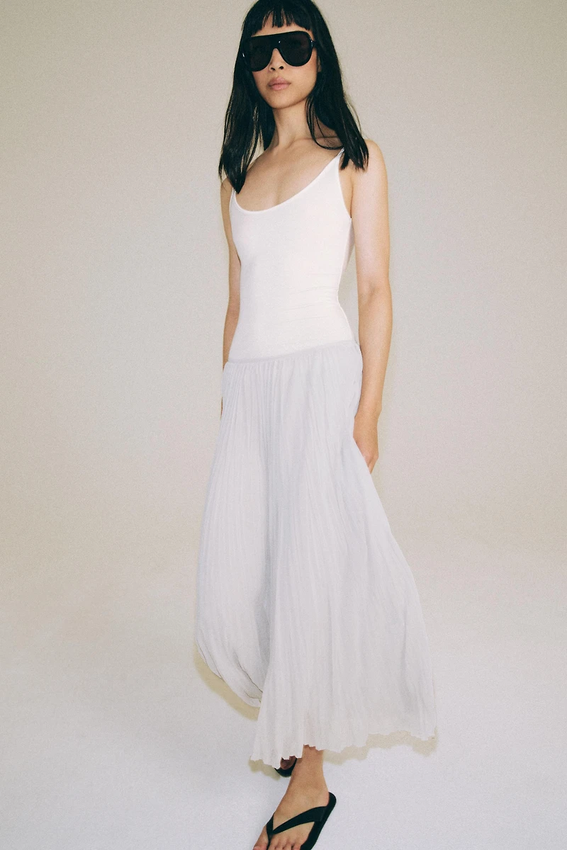 ZW COLLECTION PLEATED MIDI SKIRT