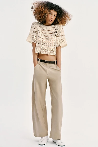 POINTELLE KNIT TOP