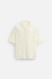 COTTON LINEN JACQUARD SHIRT