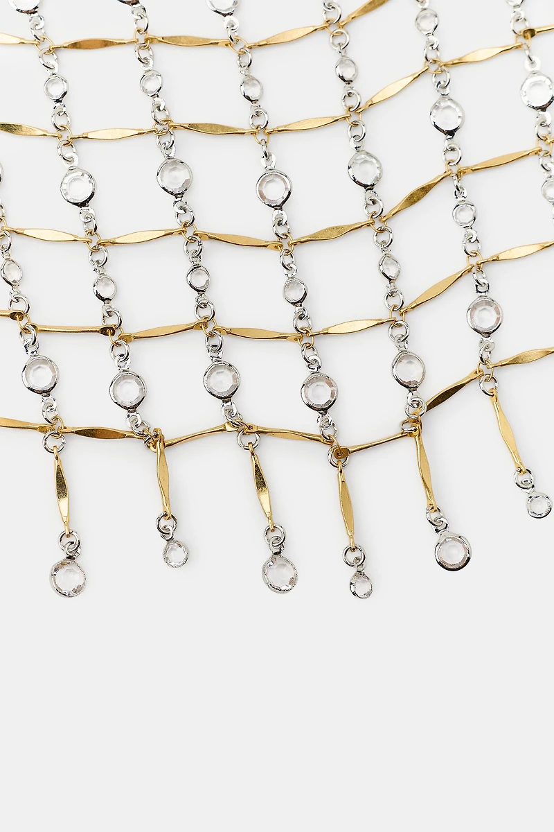 METALLIC JEWEL NECKLACE