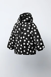 WATER RESISTANT AND WINDPROOF POLKA DOT JACKET