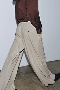 PLEATED WOOL PANTS ZW COLLECTION