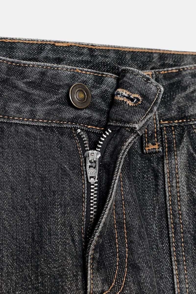 TRF LOW RISE WIDE LEG SEAMSTITCH JEANS