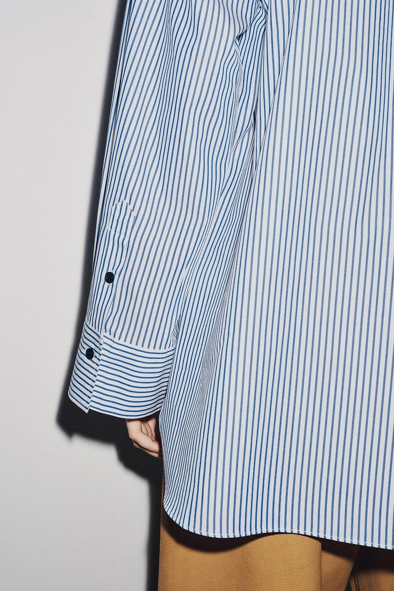 CHEMISE EN POPELINE RAYÉE ZW COLLECTION