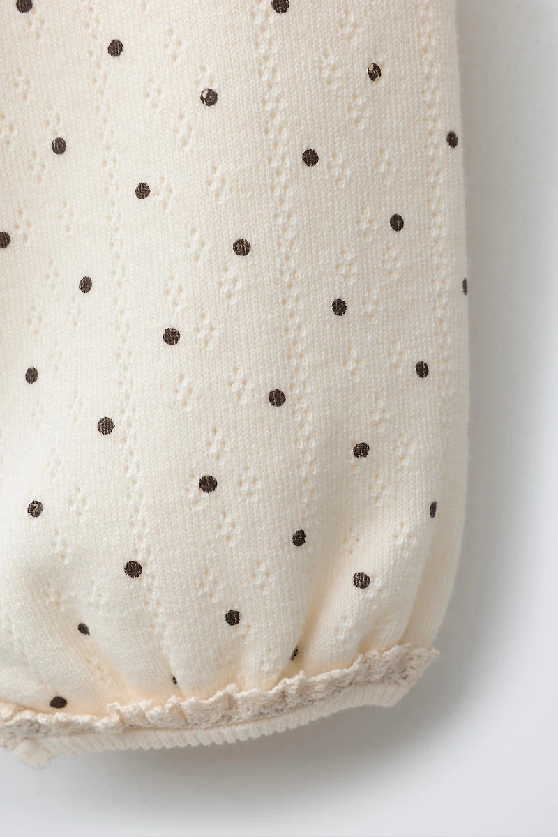 POLKA DOT KNIT PANTS