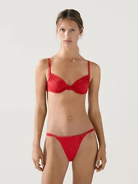 Gathered bikini bottoms