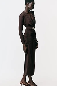 POLYAMIDE DRESS WITH HARDWARE BELT