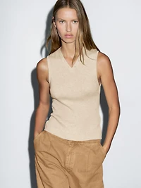Relaxed fit high-waist trousers