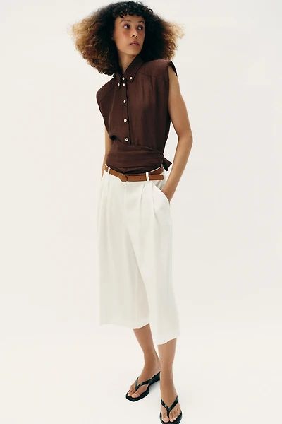 LONG BELTED SHORTS