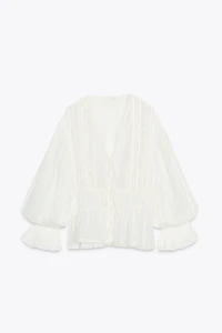 ZW COLLECTION ROMANTIC LADDER STITCH SHIRT