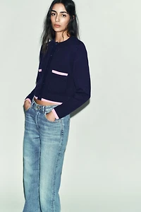 COMBINED KNIT CARDIGAN