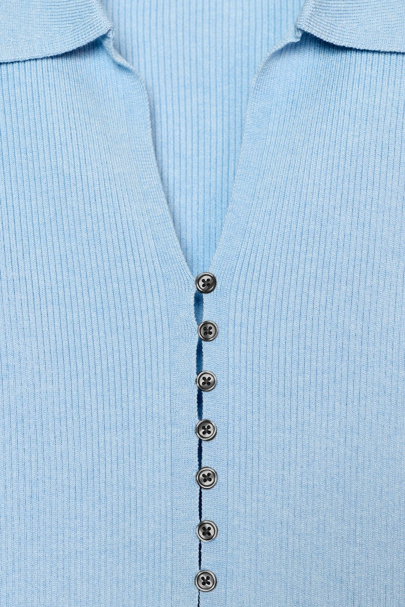 GILET POLO EN MAILLE