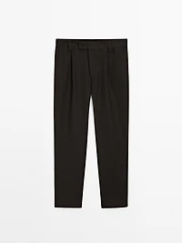 Pantalon à pince en serge 100 % lin - Limited Edition