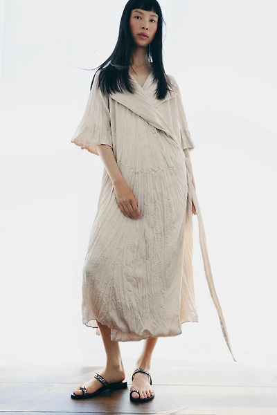 ZW COLLECTION PLEATED BELTED DRESS