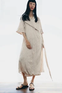 ZW COLLECTION PLEATED BELTED DRESS