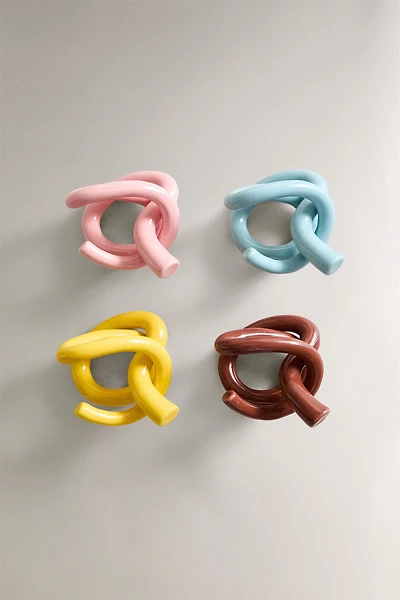 LOT PORTE-SERVIETTES CÉRAMIQUE STRUCTURE (LOT DE 4) X COLLAGERIE