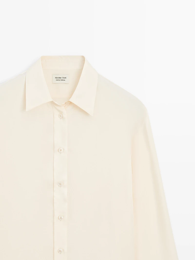 Flowing satin oversize shirt - LIMITED