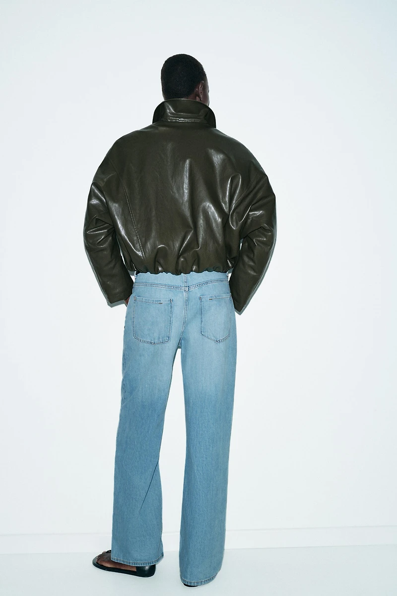 BLOUSON BOMBER MATIÈRE SYNTHÉTIQUE