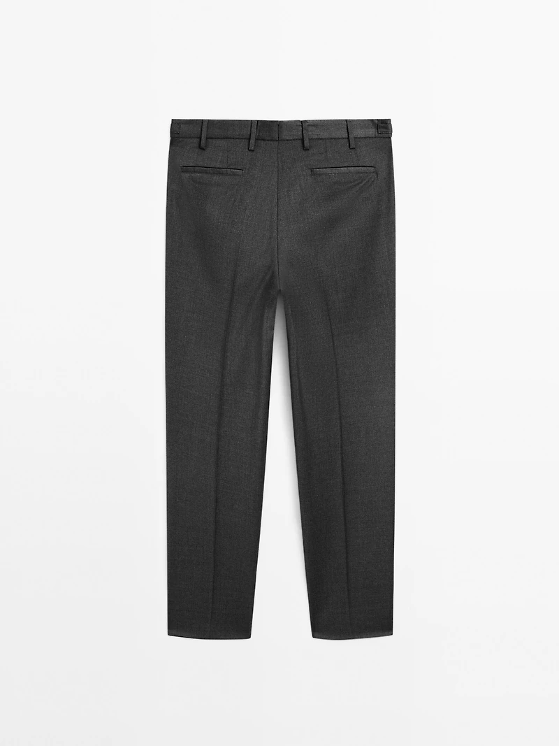 Wool blend smart trousers