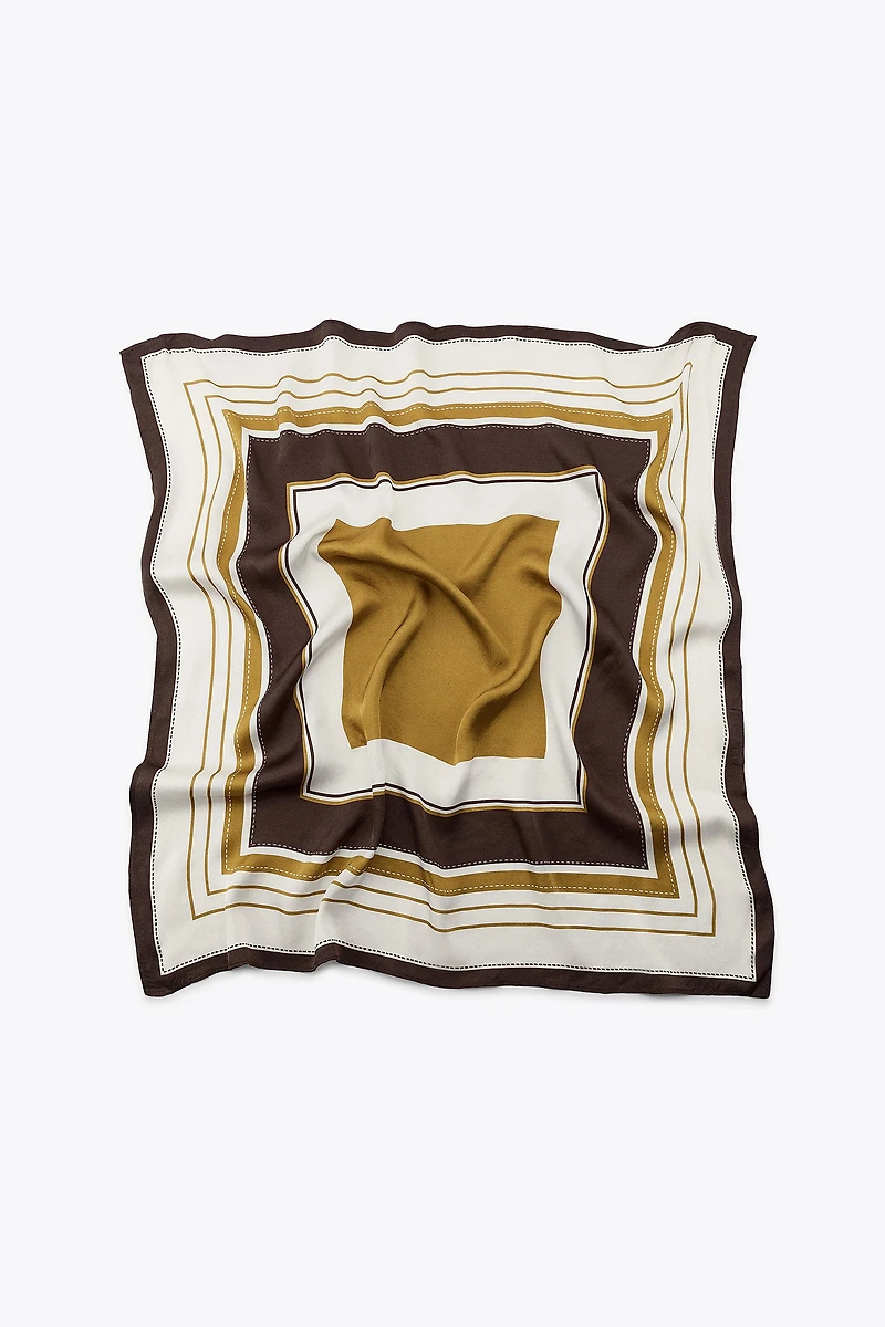 STRIPED PRINT SCARF