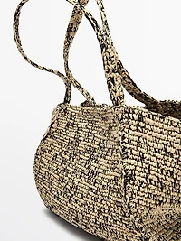 100% raffia mid-sized tote bag