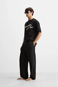 EMBROIDERED TEXT T-SHIRT