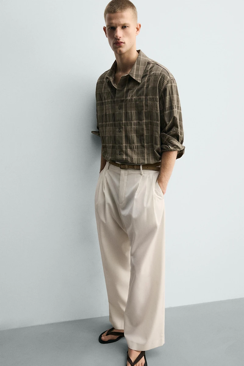 CHEMISE FLUIDE À CARREAUX