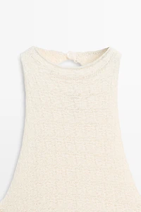 Combined halter midi dress