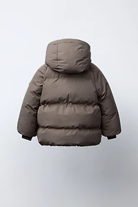 WATER REPELLENT HOODED PUFFER COAT