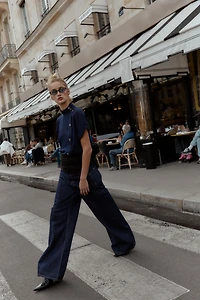 CONTRAST BUTTON SHIRT
