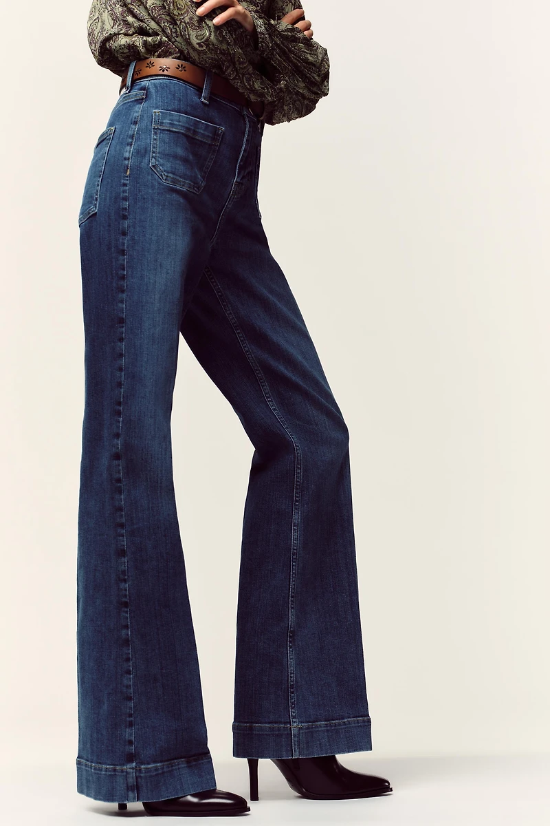 Z1975 FLARE HIGH WAIST JEANS WITH BELT