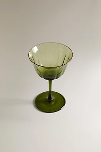 CHRISTMAS WINE GLASS WITH A RAISED DESIGN