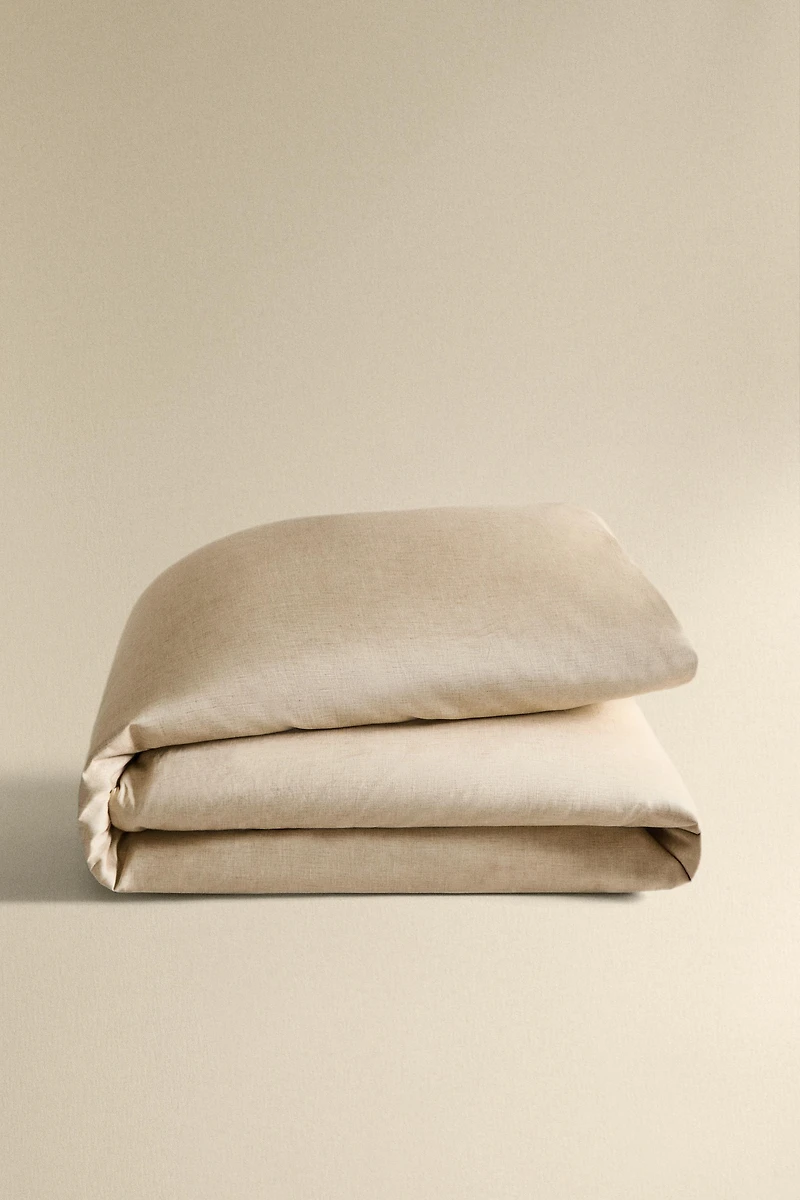 SATEEN DUVET COVER WITH PRINTED TEXTURE