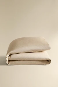 SATEEN DUVET COVER WITH PRINTED TEXTURE