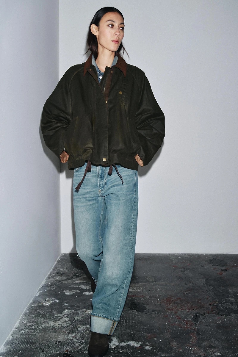 VESTE ENDUITE COL CONTRASTE ZW COLLECTION