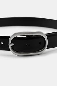 CEINTURE EN CUIR À DOUBLE BOUCLE