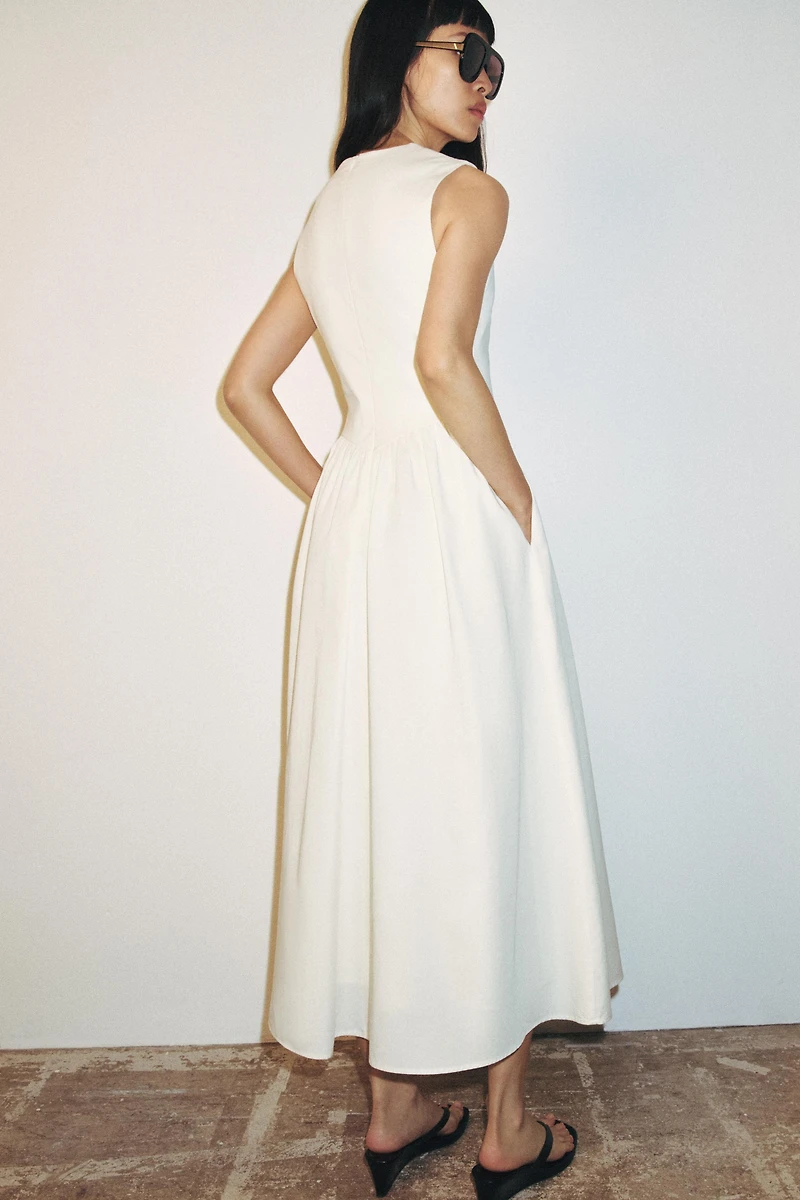 COMBINATION MIDI DRESS