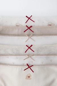 2-6 ANS/ LOT DE SIX CULOTTES IMPRIMÉ CHIOTS