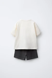 SPORTY JOGGING T-SHIRT AND BERMUDA SET