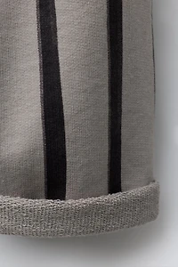 STRIPED BAGGY PLUSH PANTS