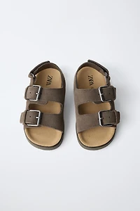 LEATHER BUCKLE SANDALS