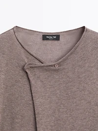 T-shirt manches courtes fermeture asymétrique